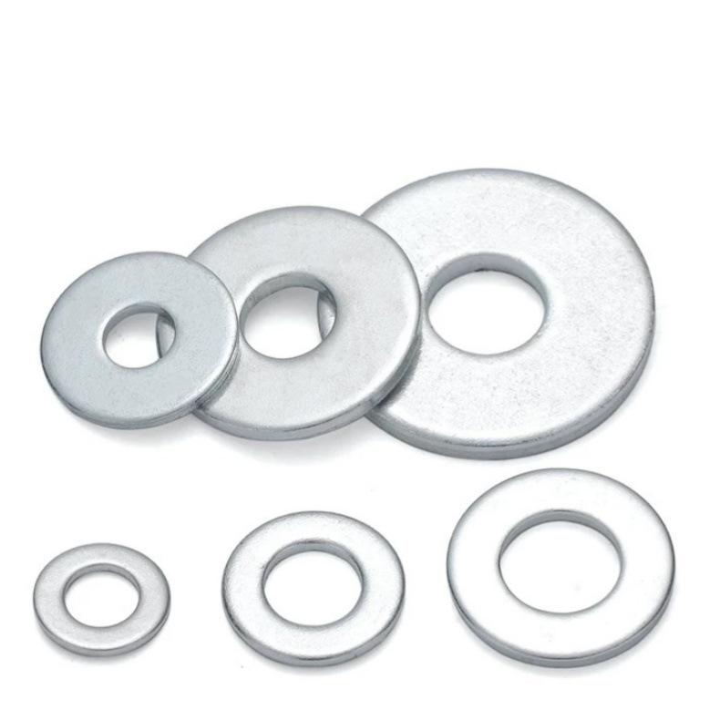 Galvanized Iron Flat Washer Grade 4.8 - Thickened & Enlarged (Sizes: M2 To M11)