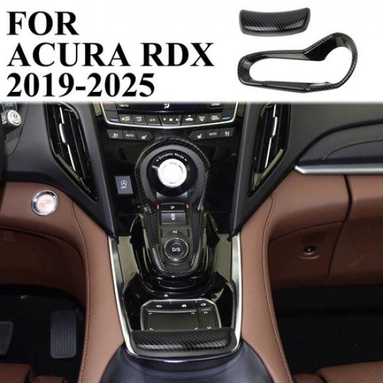 Carbon Fiber Style Central Control Gear Shift Side Trim Cover For Acura RDX