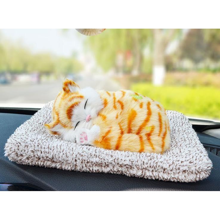 Cat Figurine Stuffed Toy Realistic Brown Tiger Cute Realistic Kitten Model Miscellaneous Goods Gift