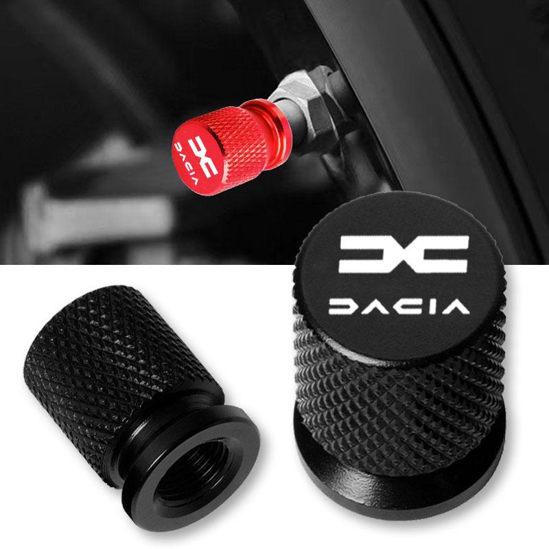 For Dacia Duster Logan Sandero Lodgy Dokker Stepway Mcv 2 Solenza La 4Pcs Metal Car Tire Valve Caps Wheel Dust Cover Accessories Valve Stems 1