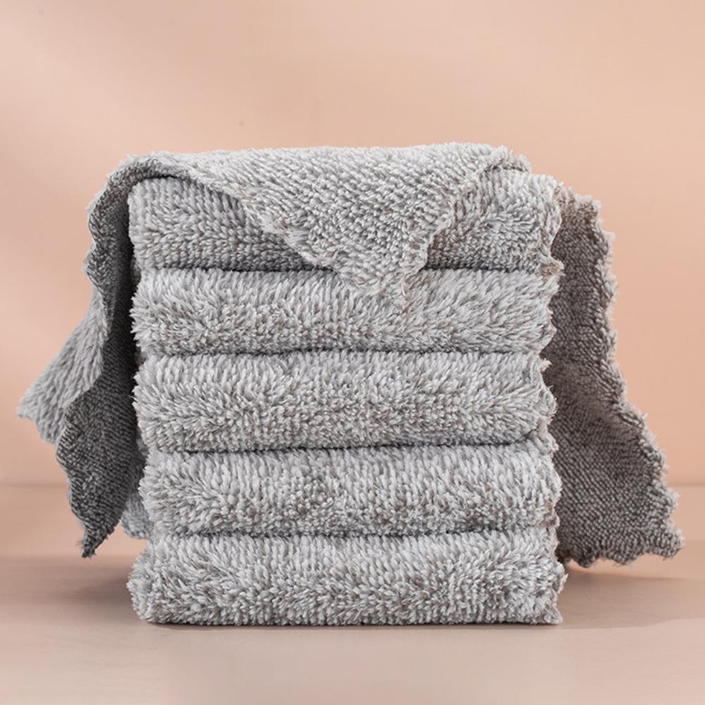 Scouring Pad Cleaning Towels Microfiber Dishcloths Washcloth New Kitchen Rags  House Kitchen