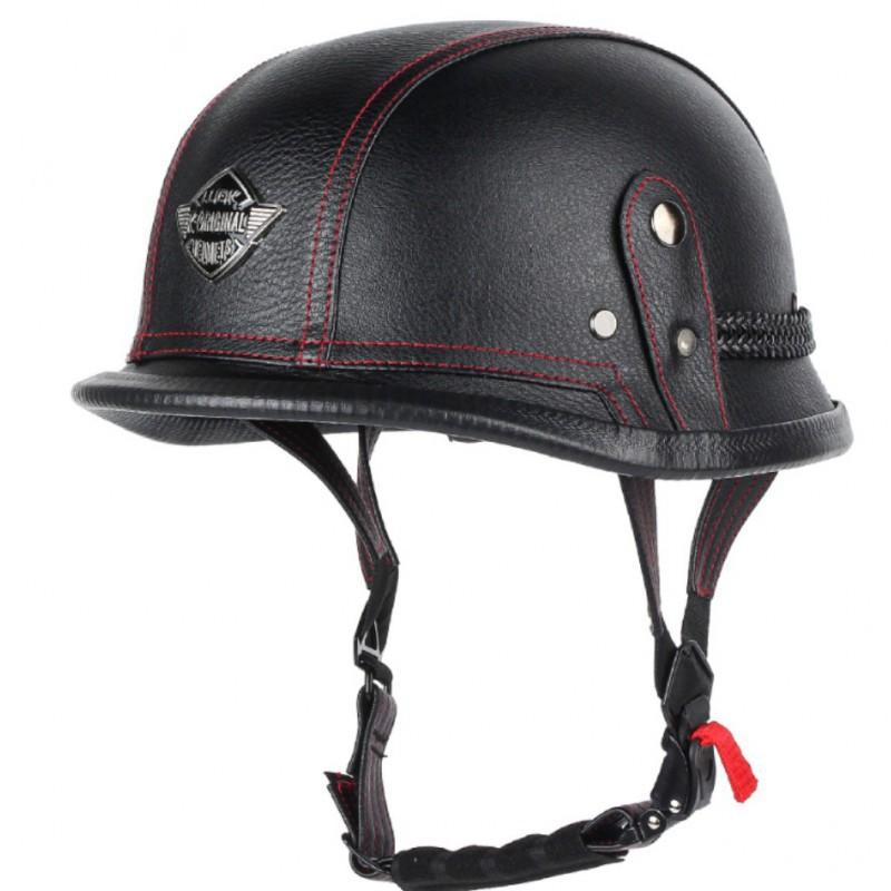 Edition Helmet Cruising Retro Locomotive Prince Handmade Leather Hat Half American German M