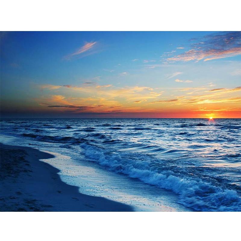 Full Round Square Diamond Painting Cross Stitch 5D DIY Diamond Embroidery Sea Scenery Rhinestone Pictures Home Decoration