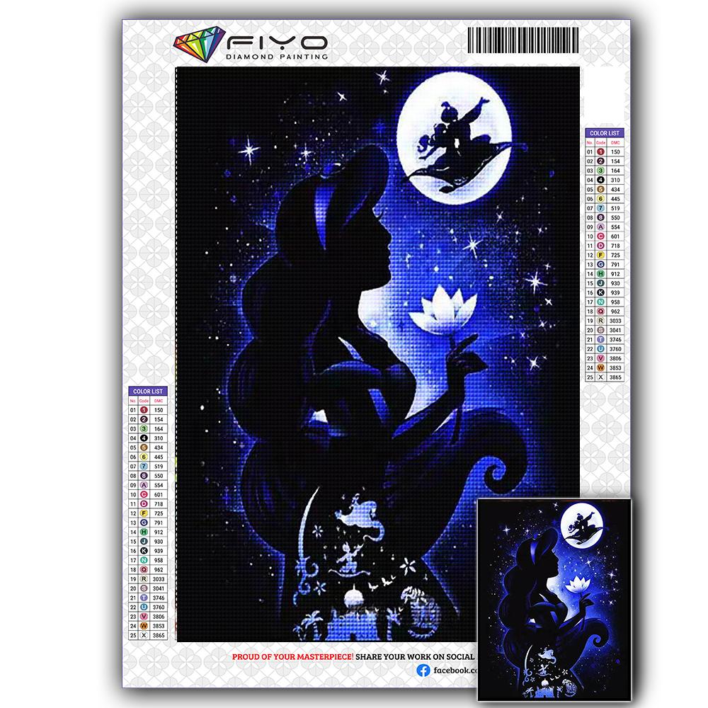 5D Diamond Embroidery Fairy Tale Full Square Diamond Painting Cartoon Diamond Mosaic Sunset Picture of Rhinestone Home Decor