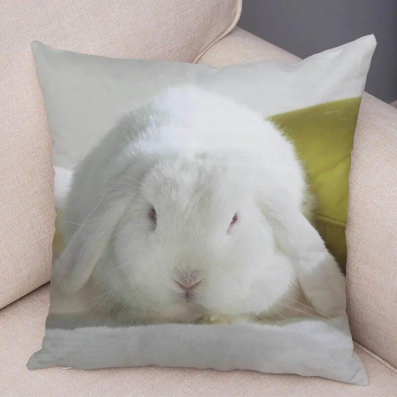 Sofa Car Home Decor Cute Rabbit Cushion Cover Bedroom Living Room Pillowcase Pet Animal Pillowcase