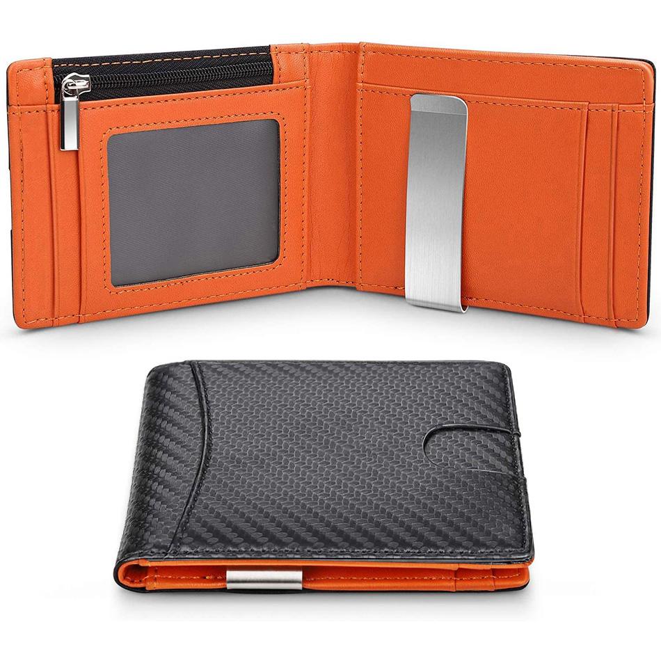 Rfid Business Men Wallets Womens Credit Card Holder Money Bags Slim Money Clip Luxury Billfold Short Wallets for Women Carteras