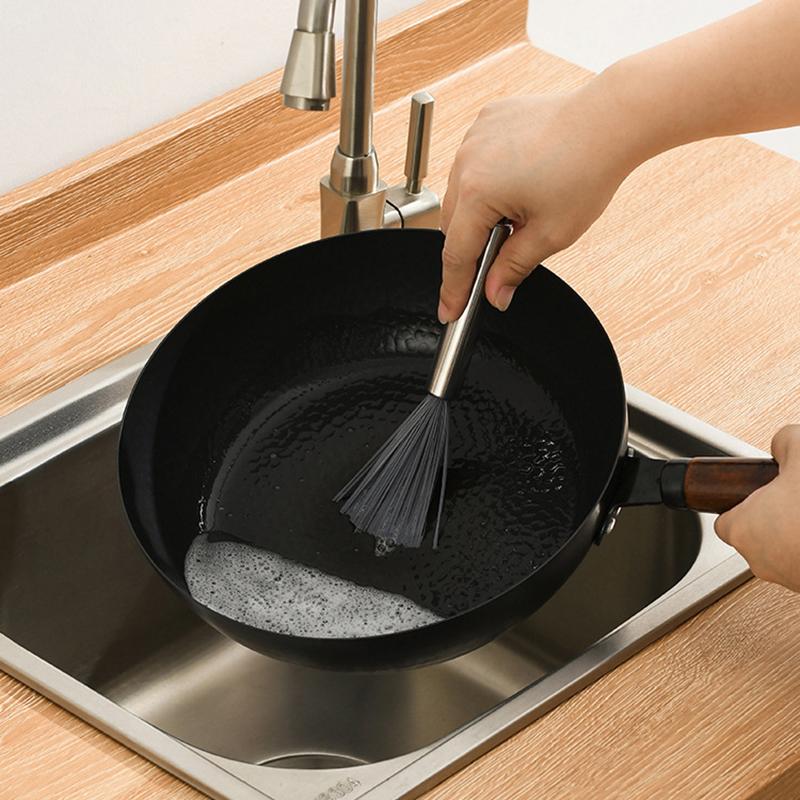 Multi‑Functional Cleaning Brush With Steel Handle Household Cleaning Brush For Home Kitchen Bathroom
