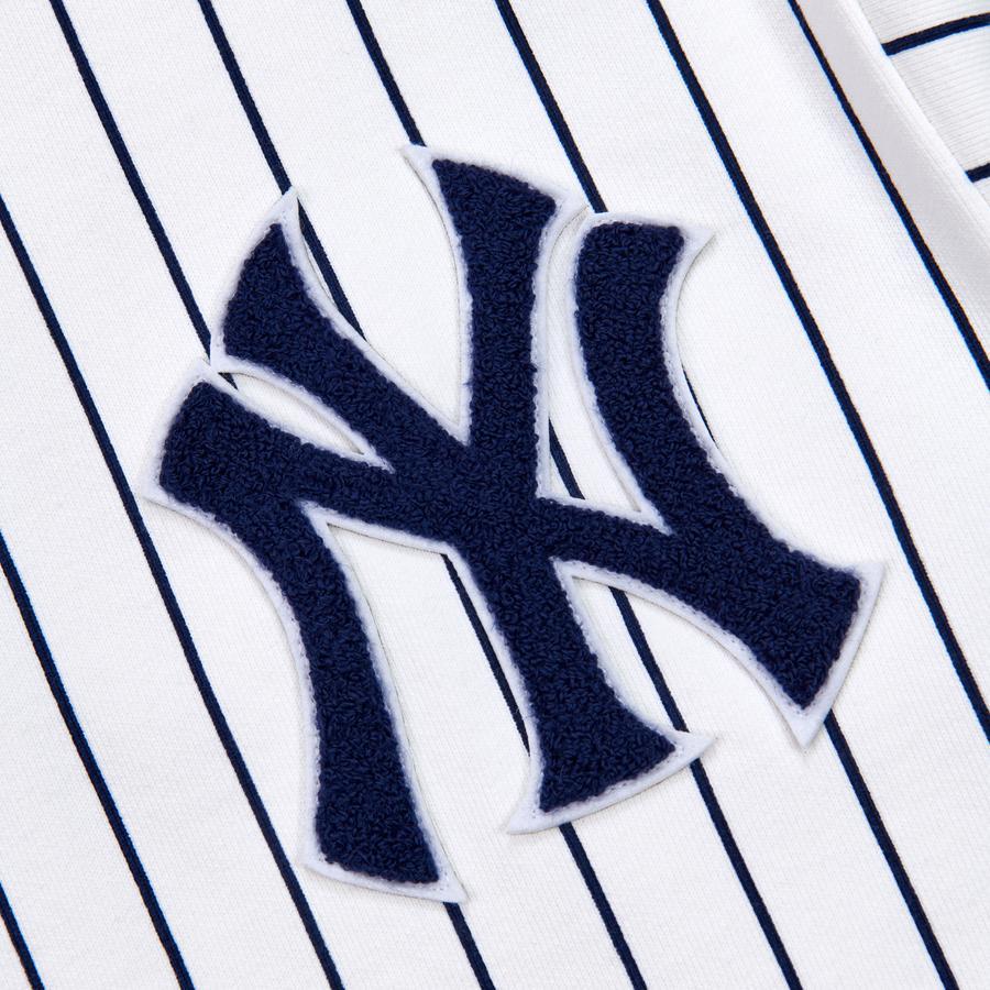 Kith Für Major League Baseball New York Yankees Gestreifter Hoodie Weiß Unisex Oberteile KH2447-101