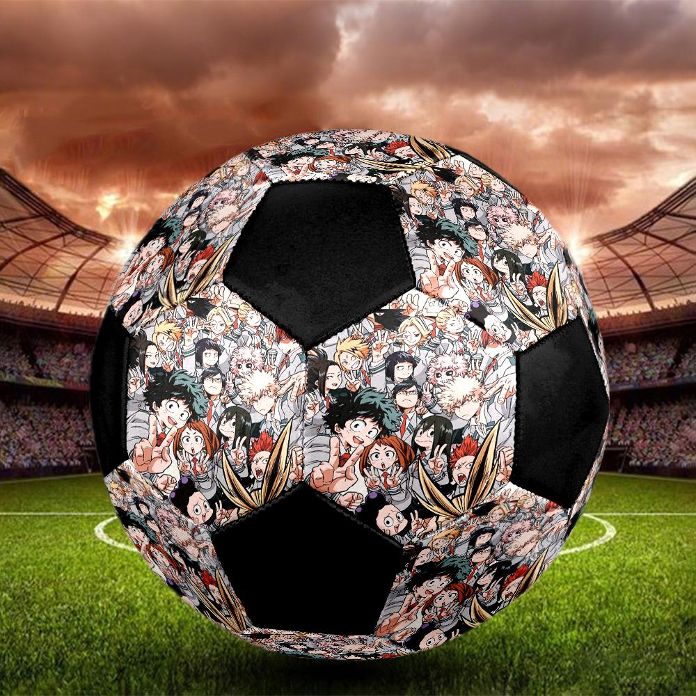 Soccer Ball Colorful Machine Stitched PVC Size 5 Team Training Competition Ready Durable High-Bounce Cool Sports Gift