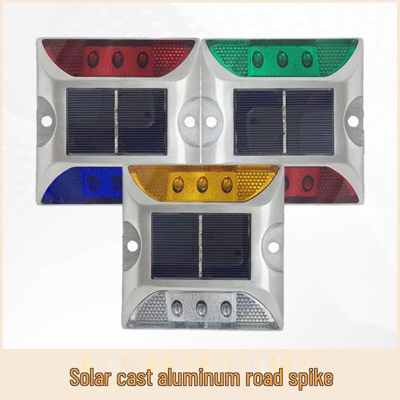 Solar Powered Cast Aluminum LED Road Stud Warning Light