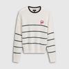 Gap Women's Logo Heart Striped Knit Sweater