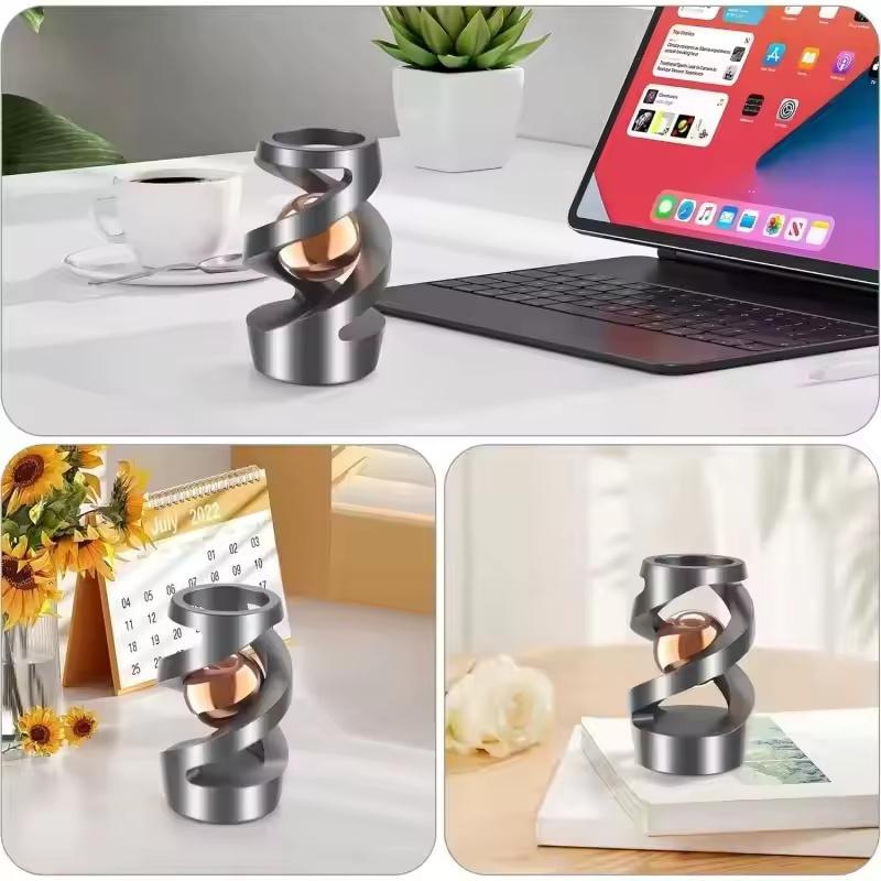 Metall Hängender Schwebender Kreisel Magnetische Levitation Spinner Kinetische Schreibtischdekoration Anti-Schwerkraft Rotierendes Fidget Spielzeug Büro Zuhause