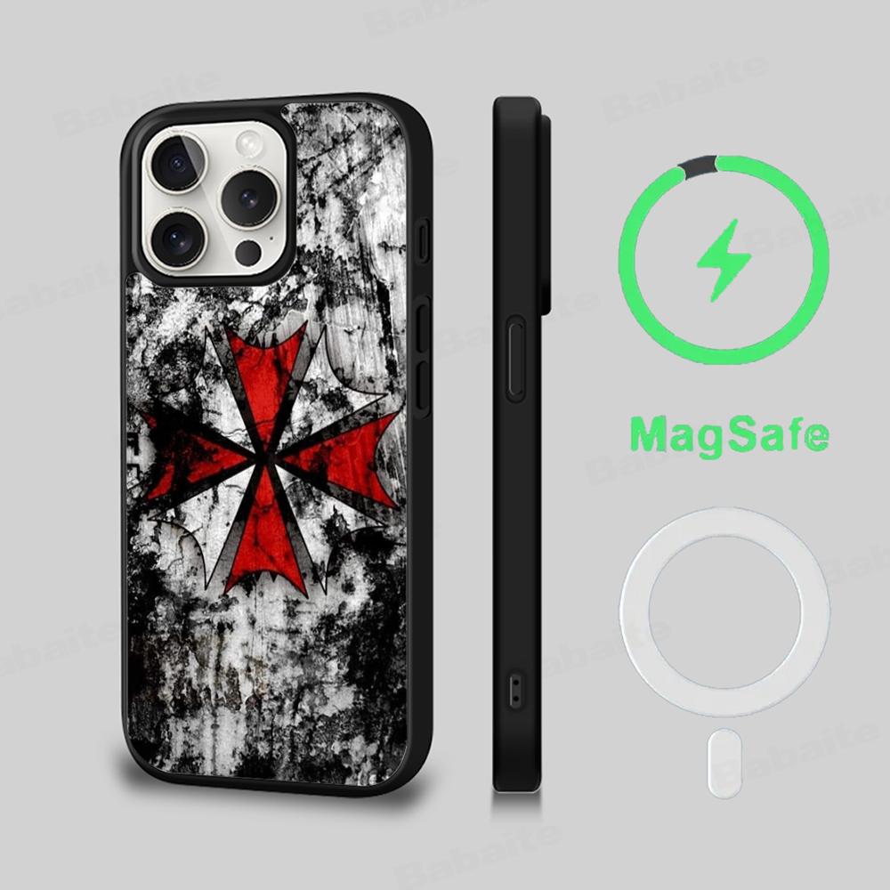 Resident Evil Umbrella Phone Case Magnetic Case For iPhone 16 14 13 12 11 15 Pro Max Plus For Magsafe Wireless Charge Cover