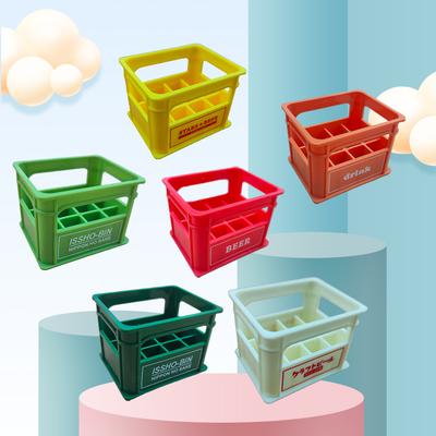 Doll House Miniature Beer Basket, Handmade Food And Play House Toy Simulation Beverage Basket Ornament