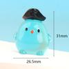 Cute Cartoon Luminous Chicken Car Ornaments Moss Micro Landscape Ornaments Dollhouse Decor Diy Desktop Decoration Toys