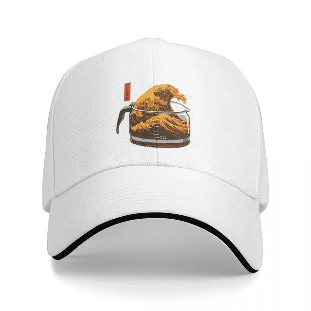 The Great Wave of Caffeine Baseball Cap Horse Hat Christmas Hat Caps Women Men's