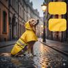 Weesiber Impermeable Ajustable Chaqueta de Lluvia Reflectante Con Capucha Abrigo Ligero Poncho para Perro Pequeños Medianos