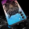 Phone Case For Samsung Galaxy S23 S22 Ultra S20 S21 FE 5G S10 S9 Plus S10E S8 Note 20 Black Cover Cartoon Girl Gifts Lovely Owl