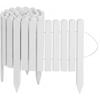 Wooden Garden Edging - CREATIVE HOME - 200 X 40 Cm - White - Treated Natural Pine - Flexible Roll Border