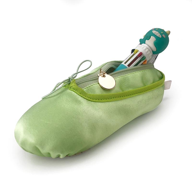 Großes Fassungsvermögen Ballettschuhe Federmäppchen Kosmetiktasche Niedliches Design Ballerina Federmäppchen Schreibtisch-Organizer Schul-Federmäppchen