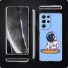 Planet Cute Astronaut Phone Case For Samsung Galaxy S22 5G S20 Ultra S21 FE 5G S10E S9 S8 S10 Plus Note 20 10 Soft Clear Cover