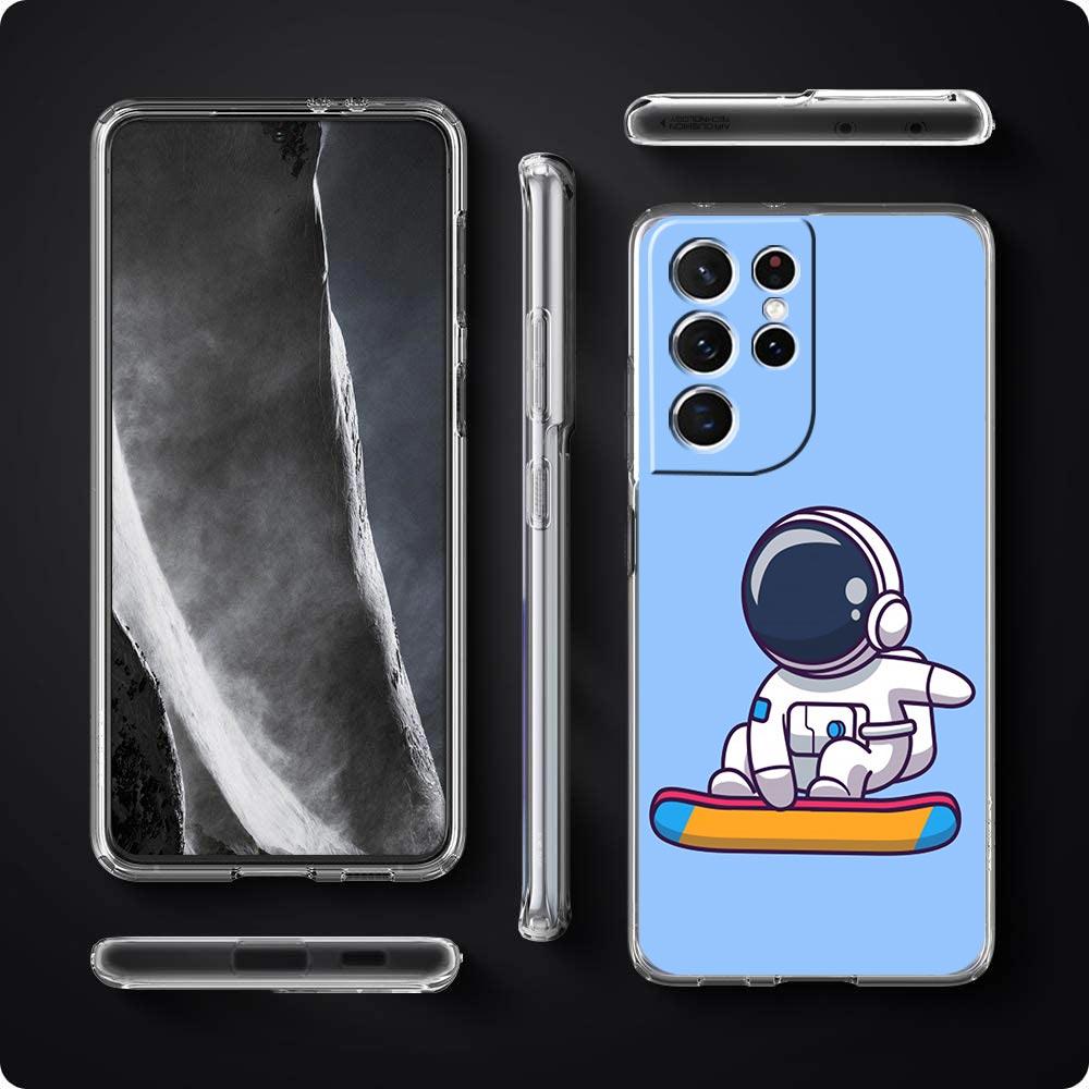 Planet Cute Astronaut Phone Case For Samsung Galaxy S22 5G S20 Ultra S21 FE 5G S10E S9 S8 S10 Plus Note 20 10 Soft Clear Cover