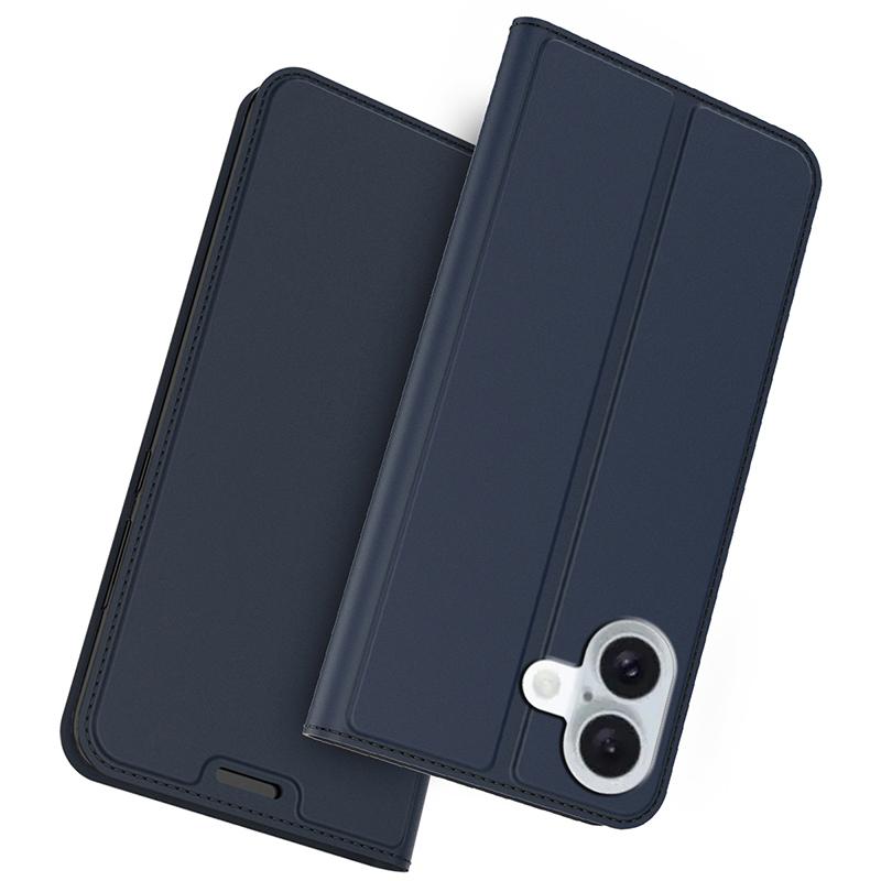 For iPhone 16 Plus Case Card Slot Stand Strong Magnetic Closure PU Leather Phone Cover