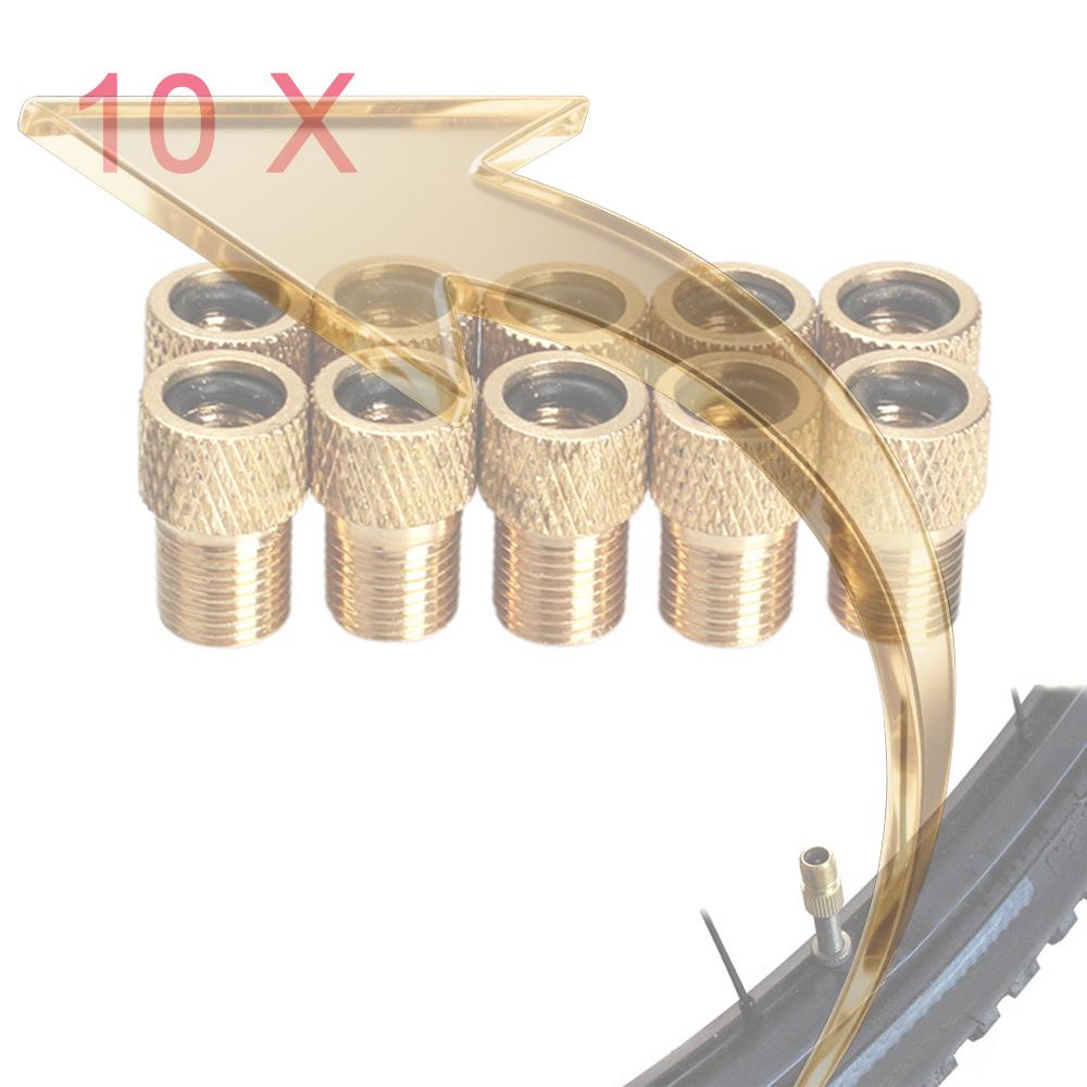 

10x Converter to Schrader Bicycle Bike Valve Adaptor Tube Pump Tool China Mainland