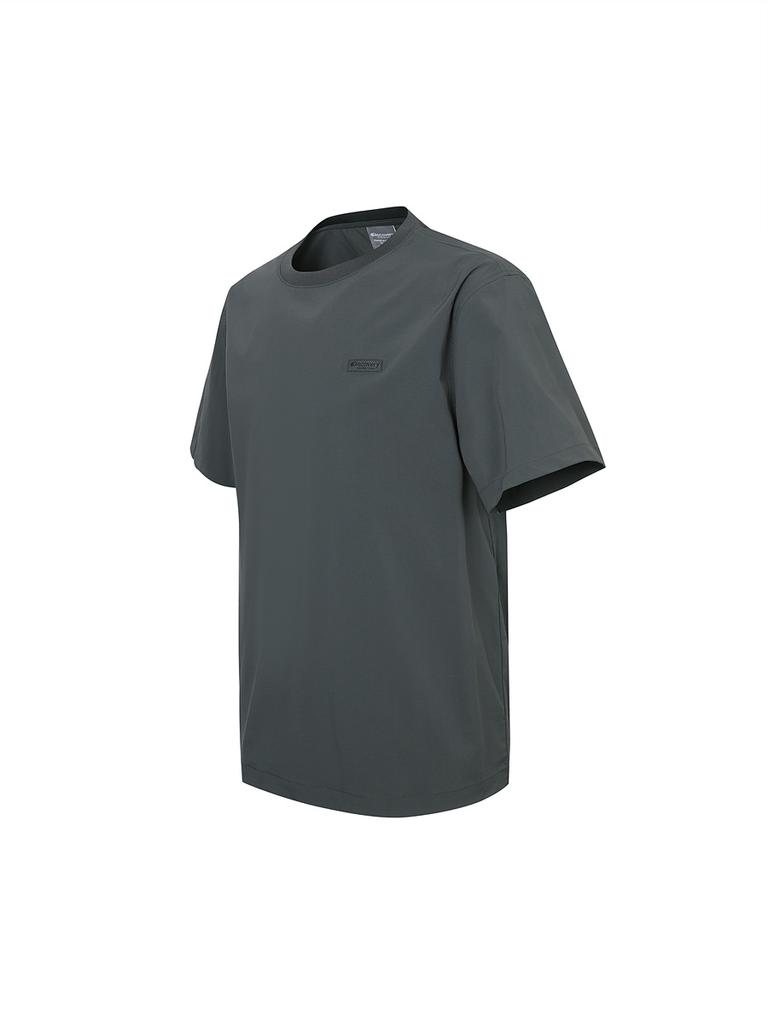 DISCOVERY EXPEDITION Freshvent Woven Essential Short Sleeve T-Shirt (D.Grey)