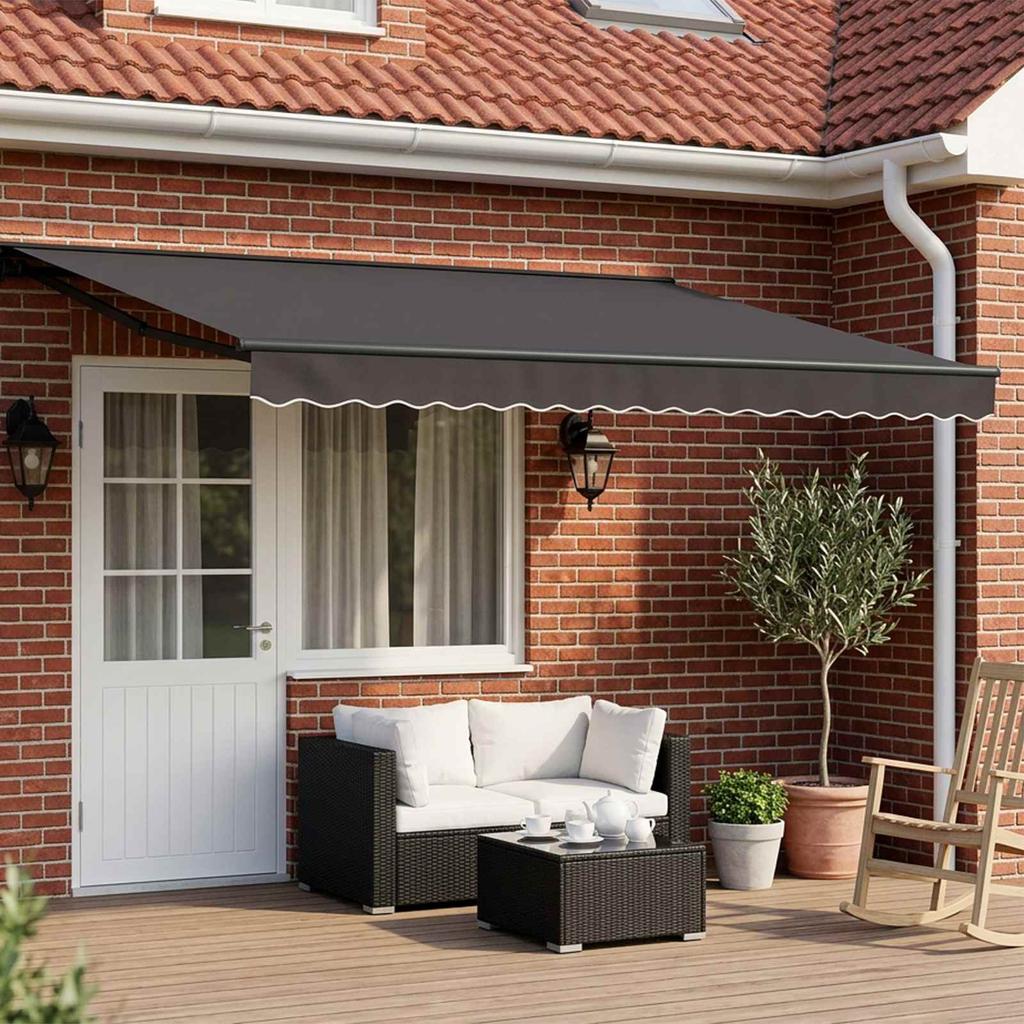 Electric Retractable Awning Anthracite 4 x 2 m