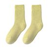 Thickened Fleece Lined Crew Socks Women Winter Socks, Solid Color Mid Calf Thermal Warm Casual for Home Use Cold Weather, Soft Hosiery Daily