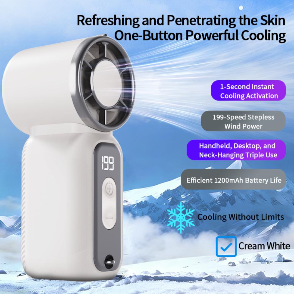 Powerful Wind Super Mini Handheld Fan USB Rechargeable Turbo Fan New Handheld Turbo Fan  Summer