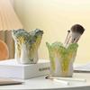 Creative Cabbage Shape Ceramic Makeup Brush Holder Cute Bok Choy Cosmetic Organizer Cup Desk Pen Pencil Pot Table Vanity Decor