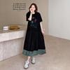 Short Sleeve Plus Size Cotton Vintage Floral New In Dresses for Women Casual Loose Long Summer Dress