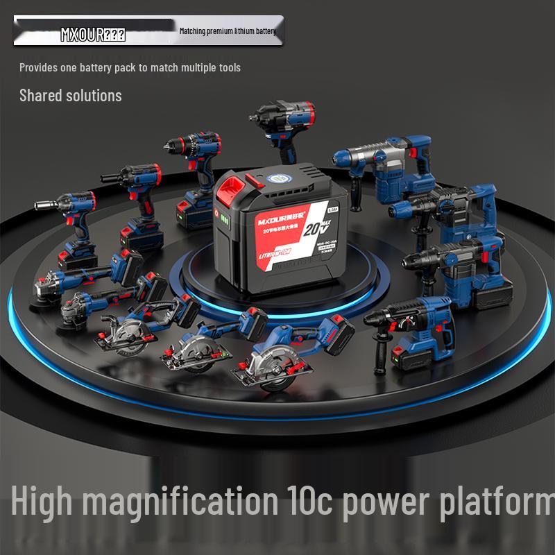 Dongcheng Lithium Battery Series: High-Capacity Electric Wrench, Angle Grinder, Hammer Drill & Circular Saw.