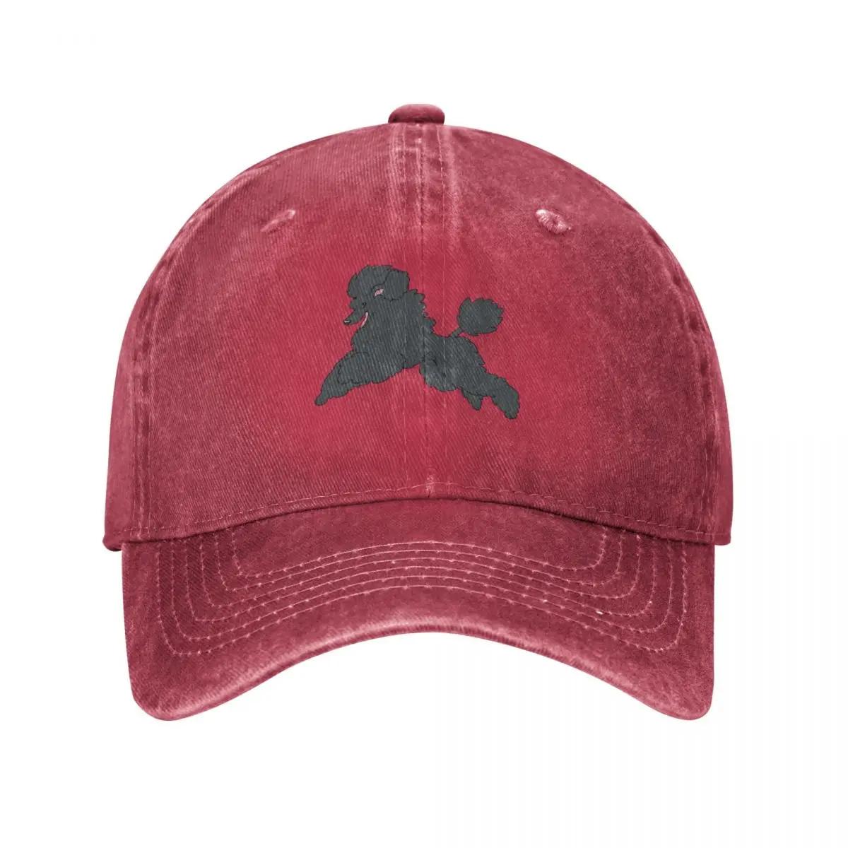 Poodle (Black) Baseball Cap Golf Hat Hat Baseball Cap funny hat New In Womens Hats For The Sun Unisexs
