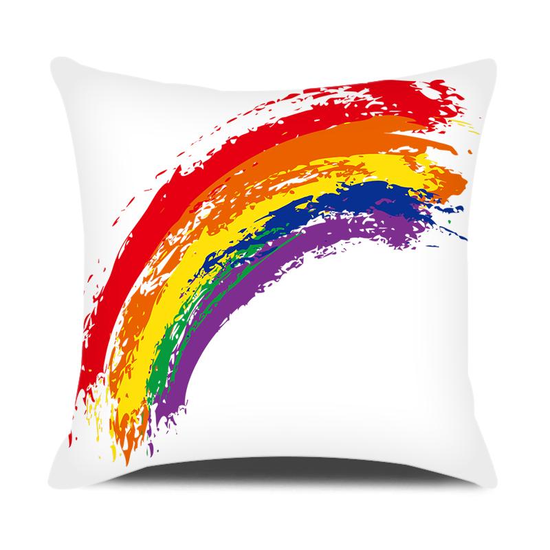 Swirl Geometric Striped Plaid Print Pillowcase Colorful Pillowcase Home Sofa Car Decoration Peach Skin Cushion Cover