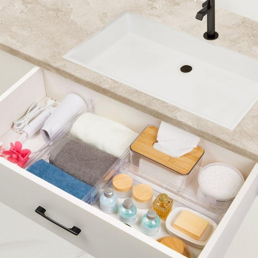 Easy Assemble Adjustable Drawer Dividers Trasparent Drawer Separators Tools  Kitchen Utensils