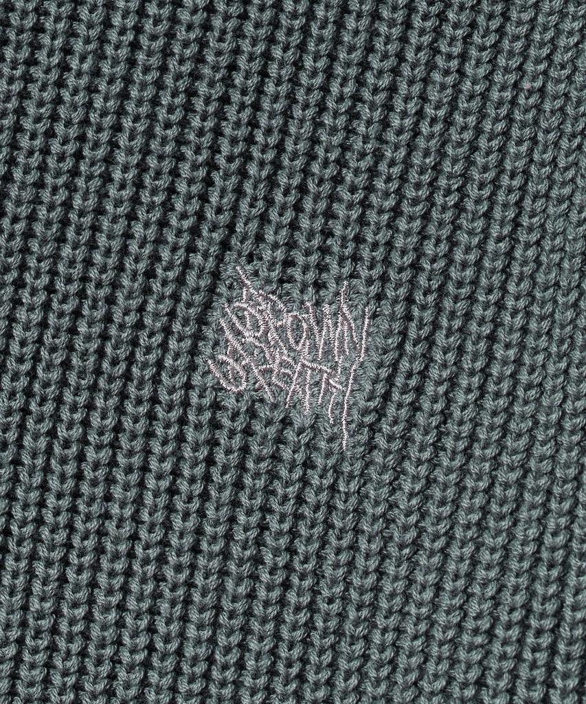 BROWNBREATH Tag Pigment Knit - Gray