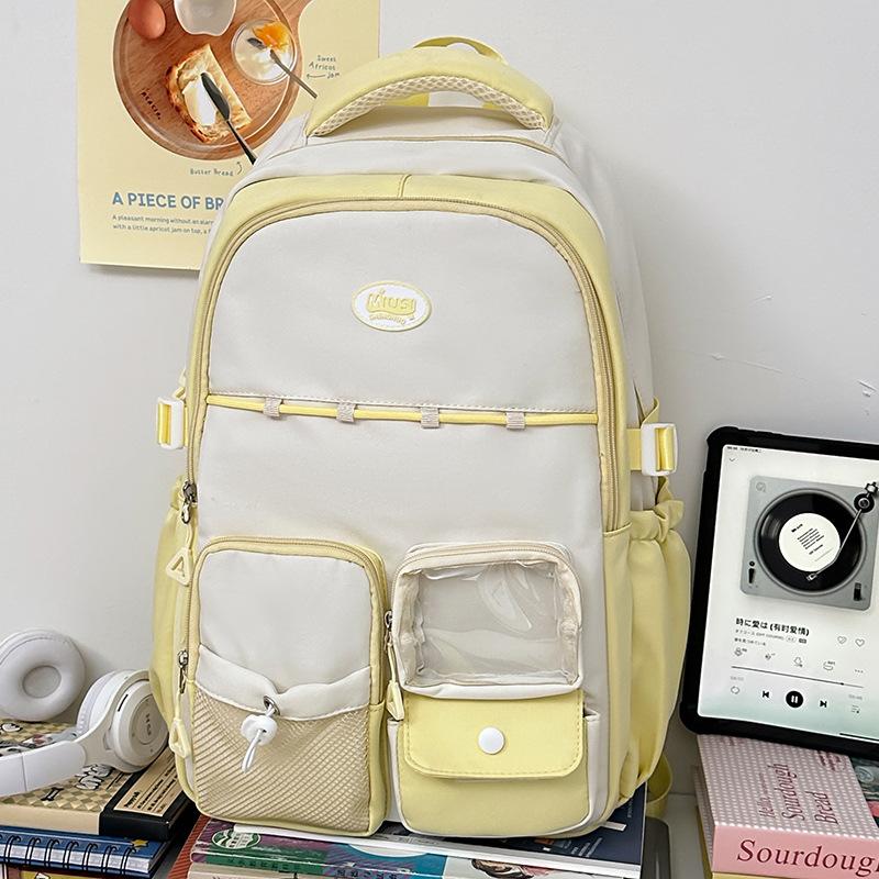 Children's Schoolbags Elementary School Students  Girls' Junior High School Students' Letters and High Looking Backpacks