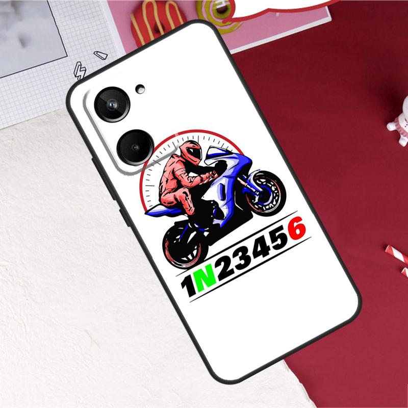 

1N23456 Мотоцикл Для Realme 14 10 11 12 13 Pro Plus C65 C67 C63 C61 C55 C51 C53 C35 C75 GT6 GT7 15 Pro Чехол Realme 10 Pro Plus