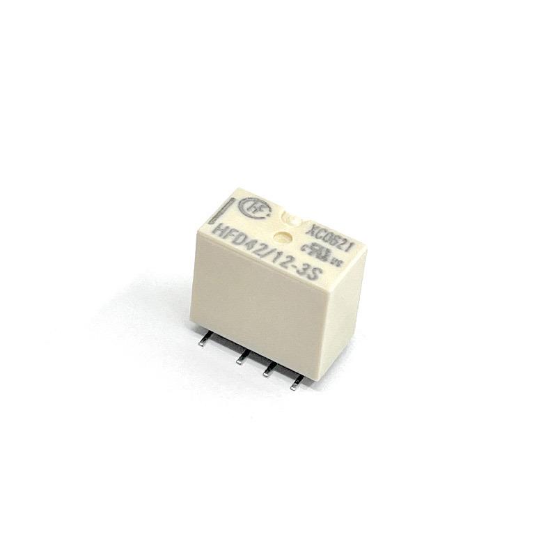 HFD42/12-3SR Hongfa 8-Pin 2A Signal Relay, Dual Changeover, HFD42/24-3SR SMD