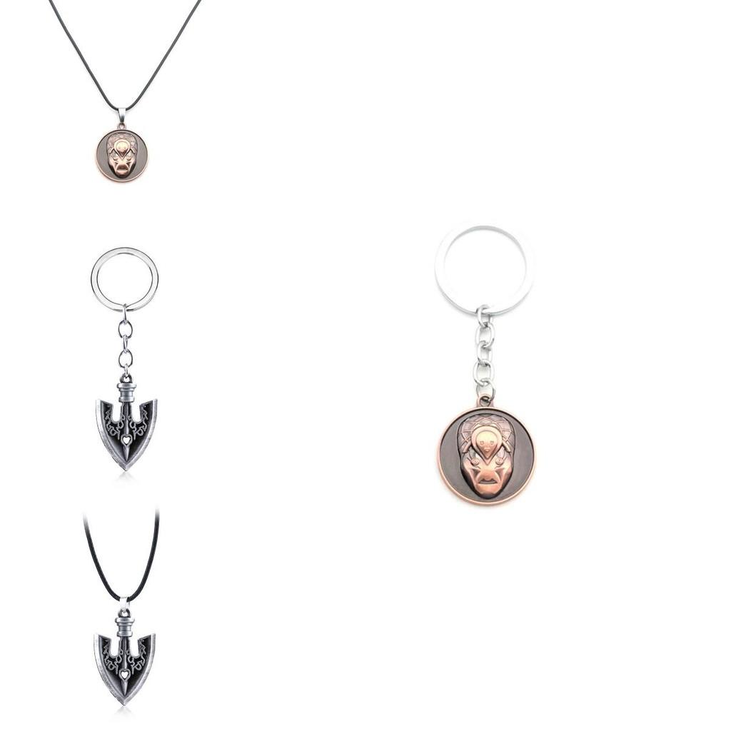 Jojos Bizarre Adventure Arrow Hat Mask Skull Alloy Keychain Pendant Necklace For Fans