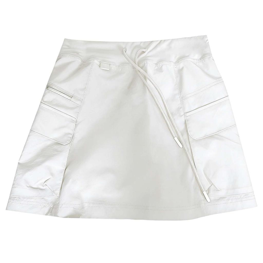 Cargo Skorts For Women With Pockets Drawstring Waist Athletic Skirts Matching Shorts Underneath Golf Sweat Skirt