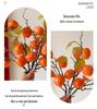Persimmon Artificial Flower Arrangement: New Year Decoration with Red Fruit Accents for Living Room.