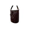 Tory Burch Metal Logo Drawstring Closure Leather Bucket Bag Women Bags Burgundy 152044-690