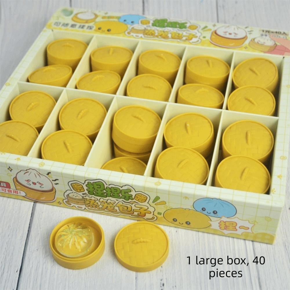 Soft Cute Squishy Crystal Bun Food Shape Fidget Sensory Toy Mini Dumplings Squishy Children Gift