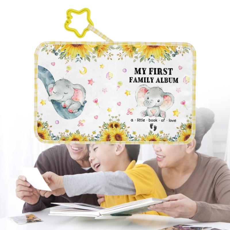 Soft Photo Cloth Book Baby's My Firsts Family Album My Firsts Book of Photos Baby Memory Album Holds 4×6 Pictures
