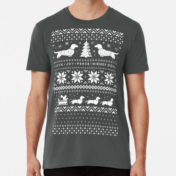 

Свитер с таксами, рождественский узор, размеры от S до 5XL, сделано в Австралии/США, футболка 2XL