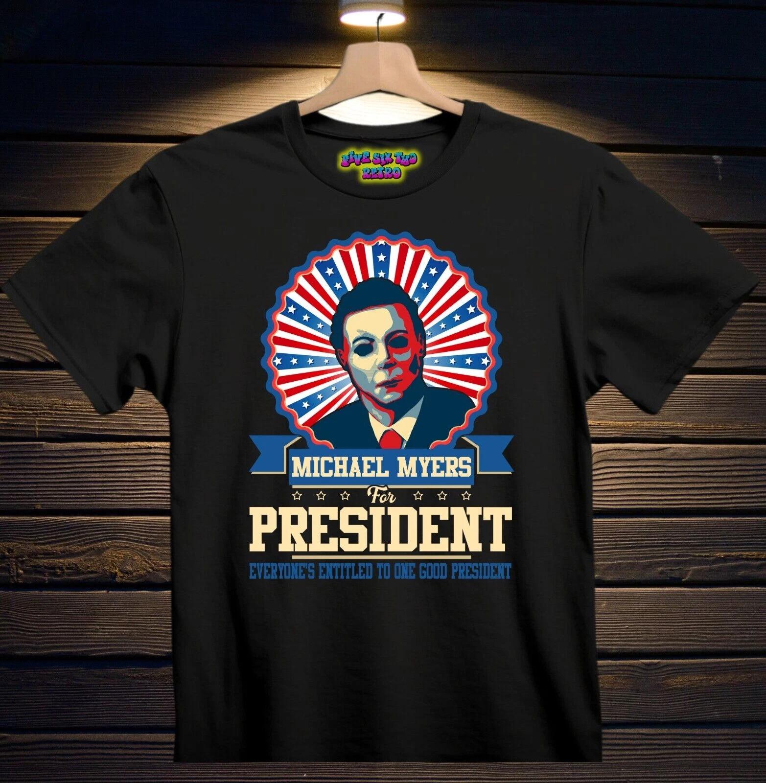 Michael Myers for President Horror Movie T-Shirt Black S-3XL Halloween L